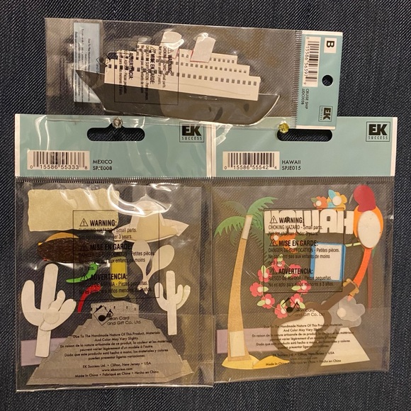 JOLEE’s BOUTIQUE 3D Dimensional Stickers; Hawaii; Mexico & Cruise Ship; NWT. - Picture 2 of 6